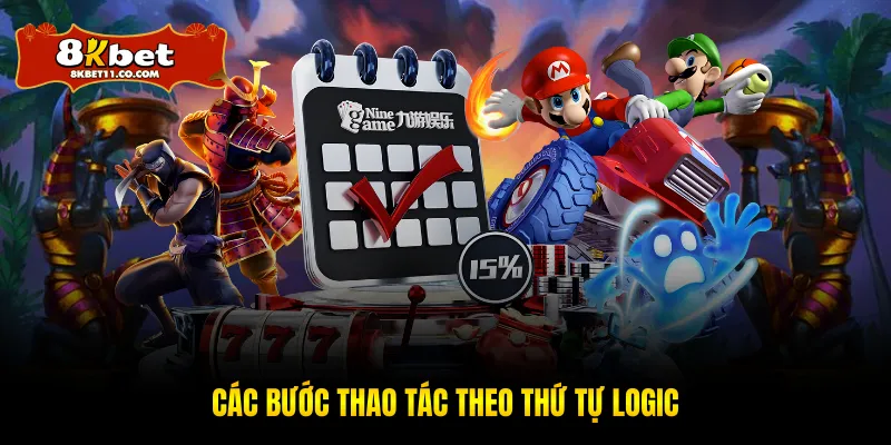 Các bước thao tác theo thứ tự logic